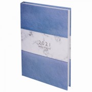 Ежедневник датированный 2021 А5 (145х215 мм), ламинированная обложка, STAFF, 'Кожа', 111820