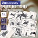 Тетради предметные, КОМПЛЕКТ 12 ПРЕДМЕТОВ 48 л., пластиковая обложка, BRAUBERG 'КОТ-НЕПОСЕДА', 405542