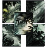 Тетради ДЭК А5 48 л. КОМПЛЕКТ 5 шт. BRAUBERG скоба, клетка, матовая ламинация, TROPICAL, 404956