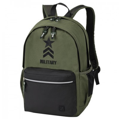 Рюкзак BRAUBERG FASHION CITY универсальный, Military, хакки, 46х31х15 см, хххххх, 271670