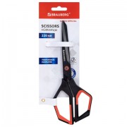 Ножницы BRAUBERG 'Super special', 220 мм, черные, 3-сторонняя заточка, тефлоновое покрытие, 238849