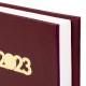 Ежедневник датированный на 2023 (145х215 мм), А5, STAFF, обложка бумвинил, бордовый, 114188
